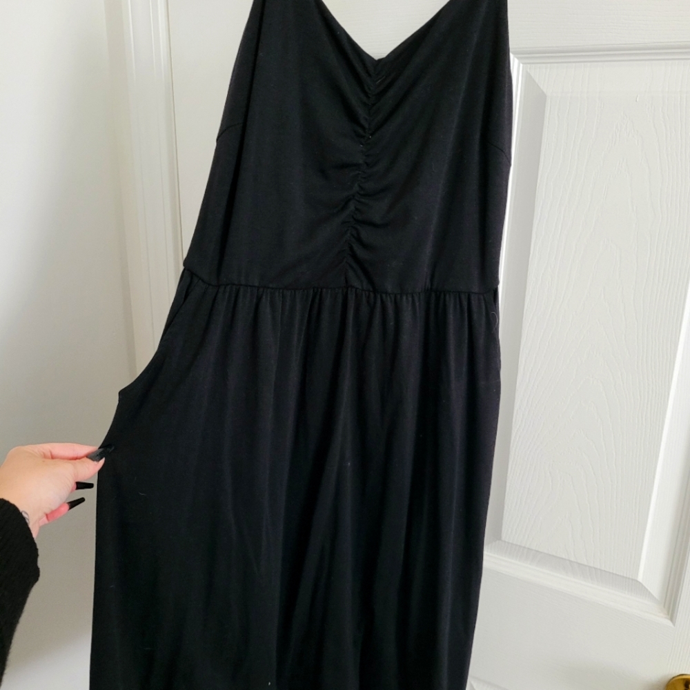Knee length spaghetti strap dress